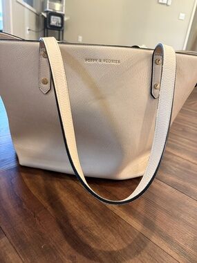 Poppy & Peonies Cream Tote Bag